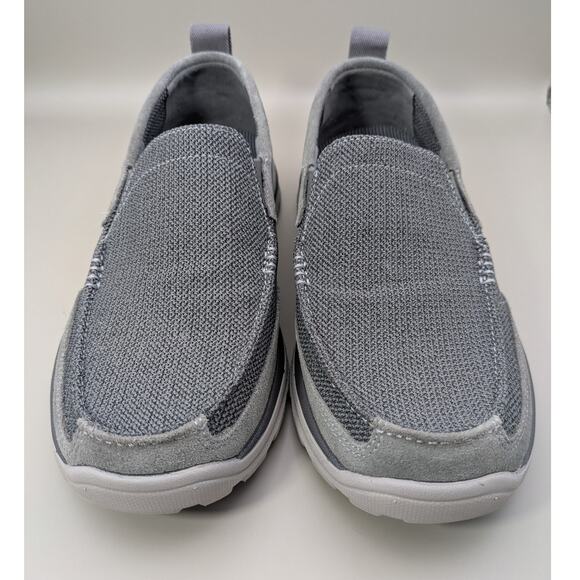 Skechers Superior Milford‎ Slip On Memory Foam Charcoal Gray Mens Size 8 - NIB - Picture 2 of 7